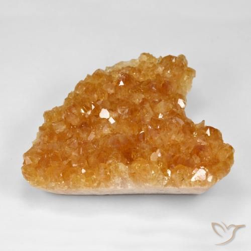117.07ct Naturale Miele arancione Citrino Druzy, Cuore, Opaco