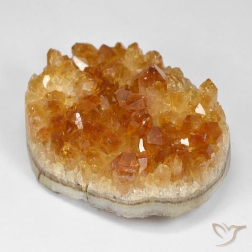Druzy Citrine Marrone arancio naturale da 110.64 ct, Ovale, Opaco
