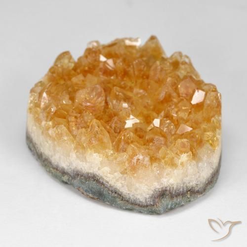 Druzy Citrine Miele arancione naturale da 92.17 ct, Taglio a fantasia, Opaco