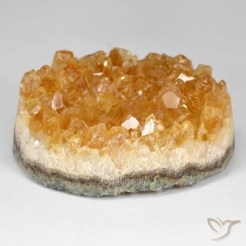 Druzy Citrine Miele arancione naturale da 92.17 ct, Taglio a fantasia, Opaco