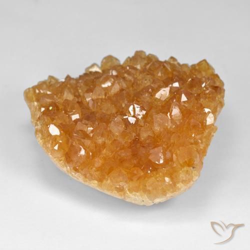 Druzy Citrine Medium Light-Orange naturale da 98.13 ct, Taglio a fantasia, Opaco