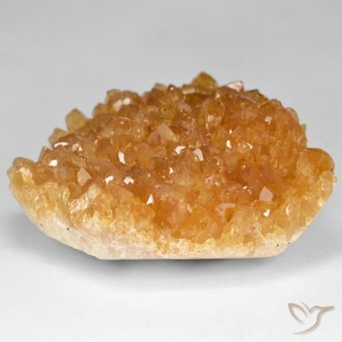 Druzy Citrine Medium Light-Orange naturale da 98.13 ct, Taglio a fantasia, Opaco