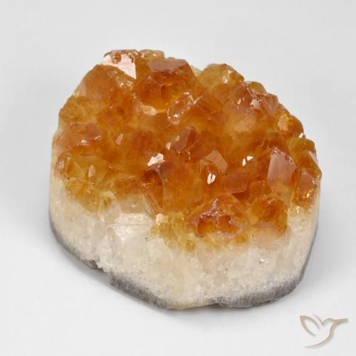 Druzy Citrine Marrone arancio naturale da 93.75 ct, Ovale, Opaco