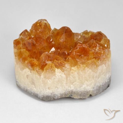 Druzy Citrine Marrone arancio naturale da 93.75 ct, Ovale, Opaco