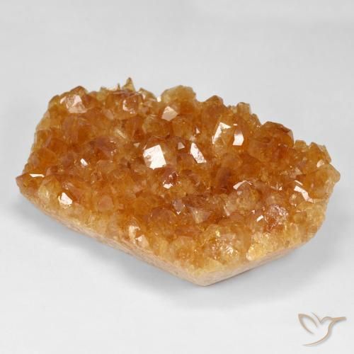 Druzy Citrine Arancio Intenso naturale da 118.69 ct, Taglio a fantasia, Opaco