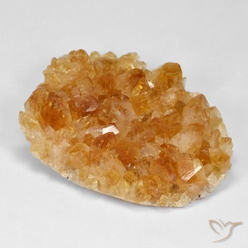 Druzy Citrine Medium Light-Orange naturale da 43.06 ct, Taglio a fantasia, Opaco