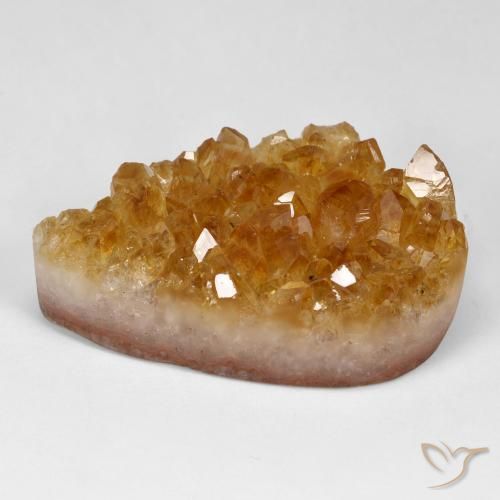 Citrino Druzy Arancio Medio naturale da 67.28 ct, Forma a pera, Opaco