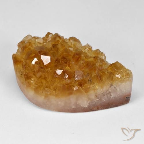 Citrino Druzy Arancio Medio naturale da 67.28 ct, Forma a pera, Opaco