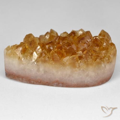 Citrino Druzy Arancio Medio naturale da 67.28 ct, Forma a pera, Opaco