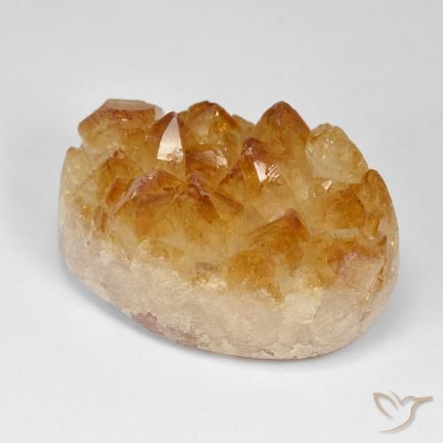 Druzy Citrine Arancio-Oro naturale da 57.87 ct, Ovale, Opaco