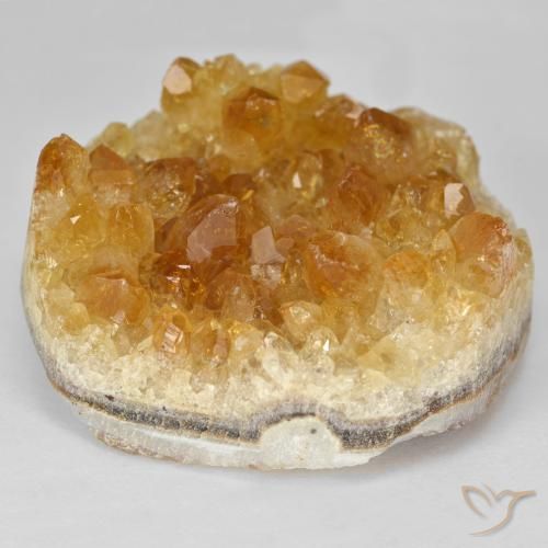 81.13ct Naturale Arancio-Oro Citrino Druzy, Taglio a fantasia, Opaco