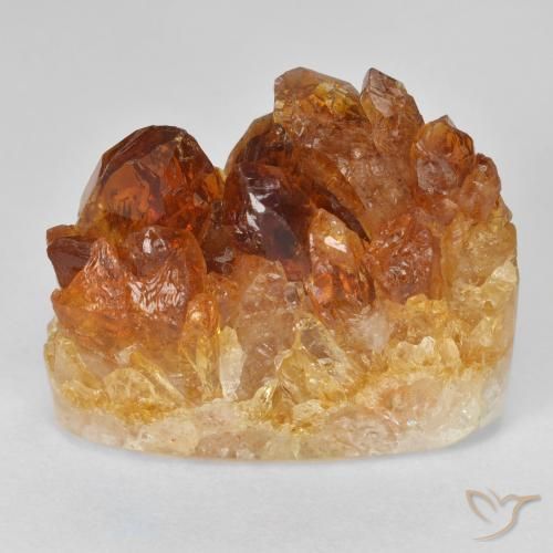 17.78ct Naturale Arancione scuro Citrino Druzy, Ovale, Opaco