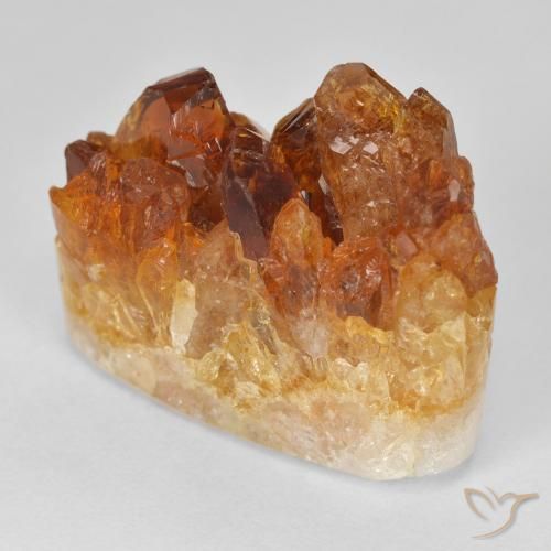 Druzy Citrine Arancione scuro naturale da 17.78 ct, Ovale, Opaco
