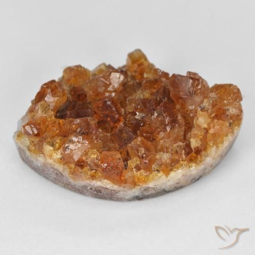 23.62ct Naturale Arancio Terra Citrino Druzy, Taglio marquise, Opaco