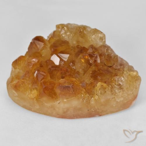 49.74ct Naturale Arancione marroncino Citrino Druzy, Taglio a fantasia, Opaco