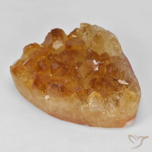 Druzy Citrine Arancione marroncino naturale da 49.74 ct, Taglio a fantasia, Opaco