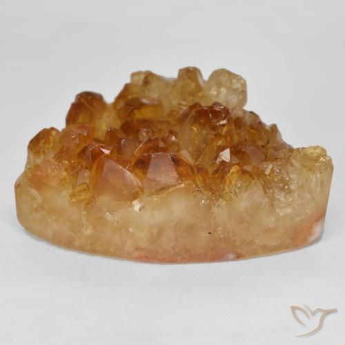Druzy Citrine Arancione marroncino naturale da 49.74 ct, Taglio a fantasia, Opaco