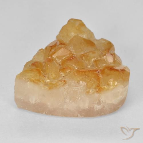 16.63ct Naturale Arancio Medio Citrino Druzy, Forma a pera, Opaco