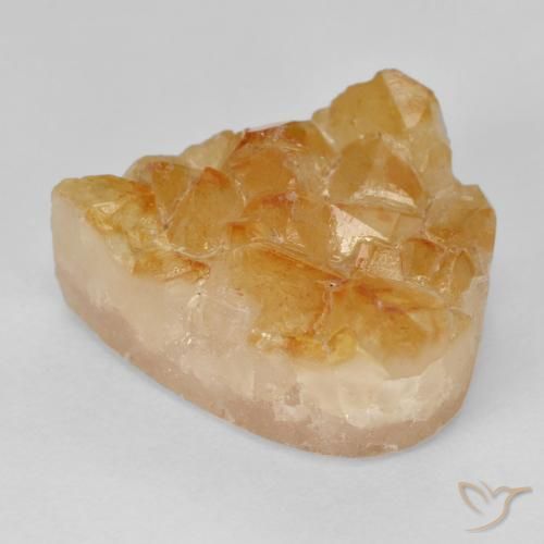 Druzy Citrine Arancio Medio naturale da 16.63 ct, Forma a pera, Opaco
