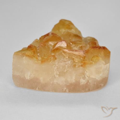 Druzy Citrine Arancio Medio naturale da 16.63 ct, Forma a pera, Opaco