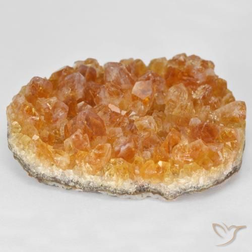 49.85ct Naturale Medium Light-Orange Citrino Druzy, Taglio a fantasia, Opaco