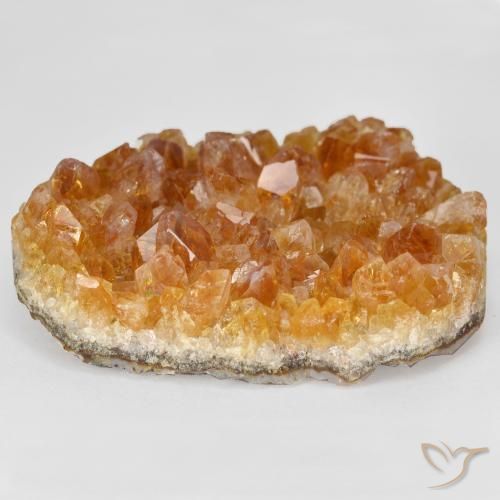 Druzy Citrine Medium Light-Orange naturale da 49.85 ct, Taglio a fantasia, Opaco