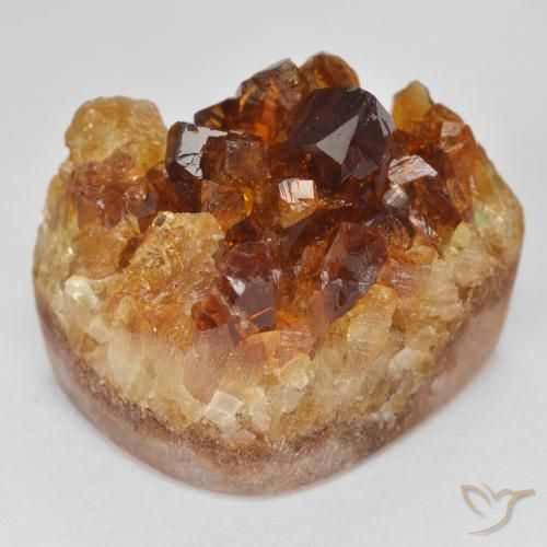27.56ct Naturale Arancione scuro Citrino Druzy, Taglio a fantasia, Opaco