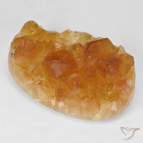 Druzy Citrine Medium Light-Orange naturale da 55.16 ct, Ovale, Opaco