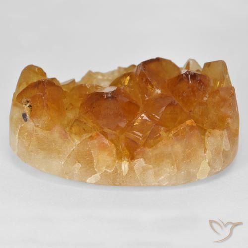 Druzy Citrine Medium Light-Orange naturale da 55.16 ct, Ovale, Opaco