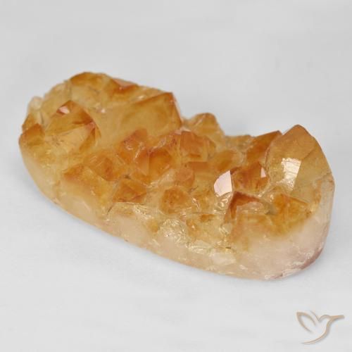 Druzy Citrine Medium Light-Orange naturale da 35.21 ct, Ovale, Opaco