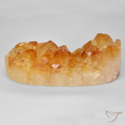 Druzy Citrine Medium Light-Orange naturale da 35.21 ct, Ovale, Opaco