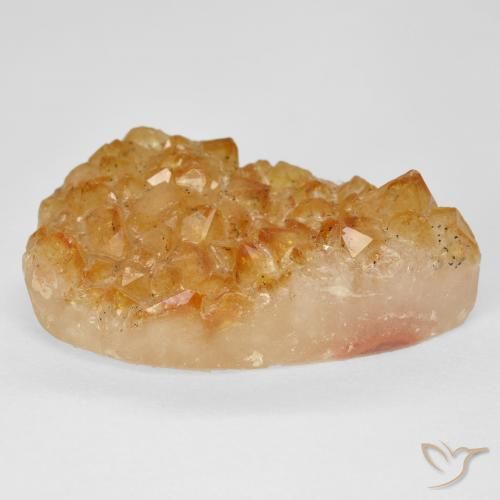 Druzy Citrine Miele arancione naturale da 19.29 ct, Forma a pera, Opaco