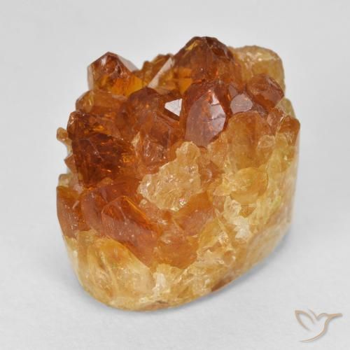 Druzy Citrine Arancio Medio naturale da 15.51 ct, Ovale, Opaco
