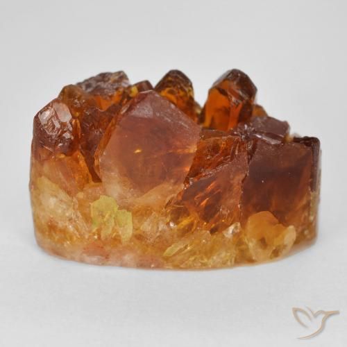 Druzy Citrine Arancione scuro naturale da 18.42 ct, Ovale, Opaco