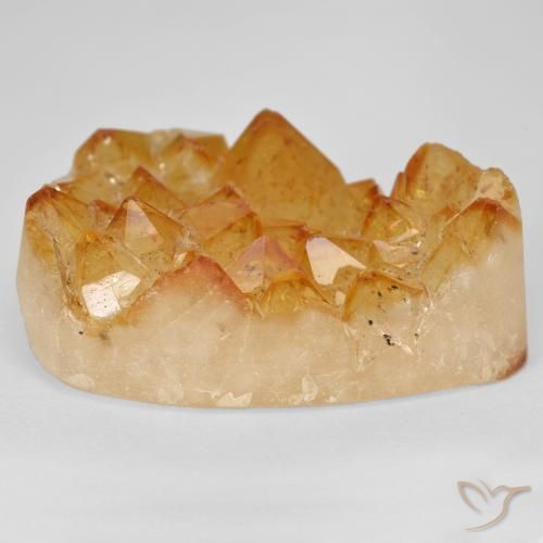 Druzy Citrine Medium Light-Orange naturale da 40.00 ct, Forma a pera, Opaco