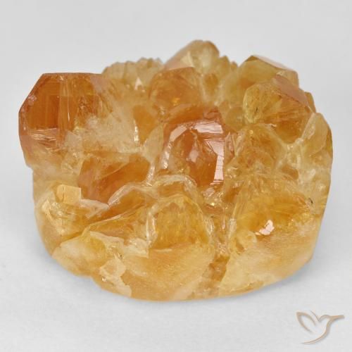 26.38ct Naturale Miele arancione Citrino Druzy, Taglio a fantasia, Opaco