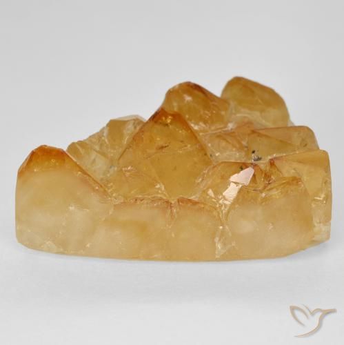 Druzy Citrine Medium Light-Orange naturale da 23.53 ct, Taglio trillion, Opaco