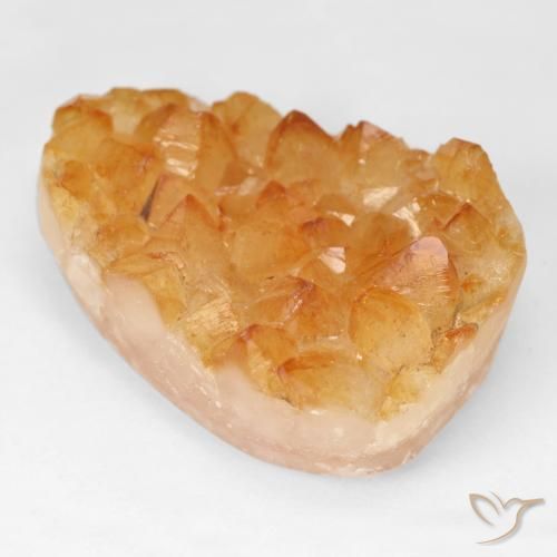 Druzy Citrine Medium Light-Orange naturale da 41.14 ct, Taglio a fantasia, Opaco