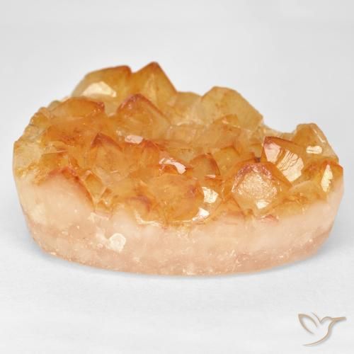Druzy Citrine Medium Light-Orange naturale da 41.14 ct, Taglio a fantasia, Opaco