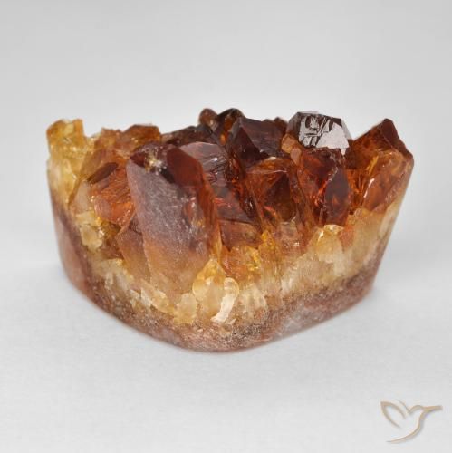 Druzy Citrine Arancio ruggine naturale da 24.24 ct, Taglio trillion, Opaco