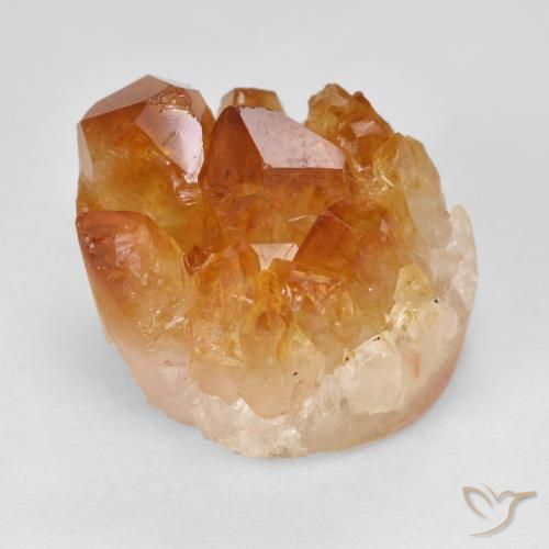 19.61ct Naturale Marrone arancio Citrino Druzy, Taglio a fantasia, Opaco