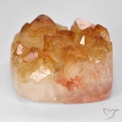 Druzy Citrine Medium Light-Orange naturale da 47.04 ct, Quadrato, Opaco