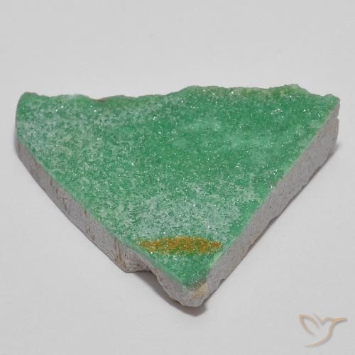 Druzy Variscite Menta verde naturale da 10.83 ct, Taglio trillion, Opaco