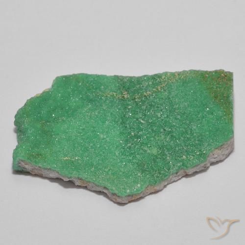 Drusa di variscite naturale verde da 11,67 ct, forma fantasia, opaco
