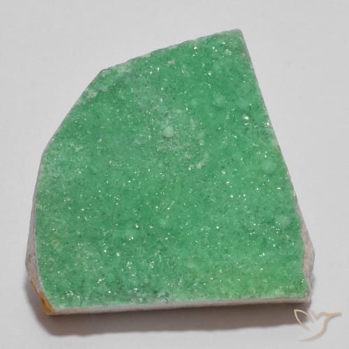 10.56ct Naturale Verde giallastro Druzy Variscite, Taglio a fantasia, Opaco