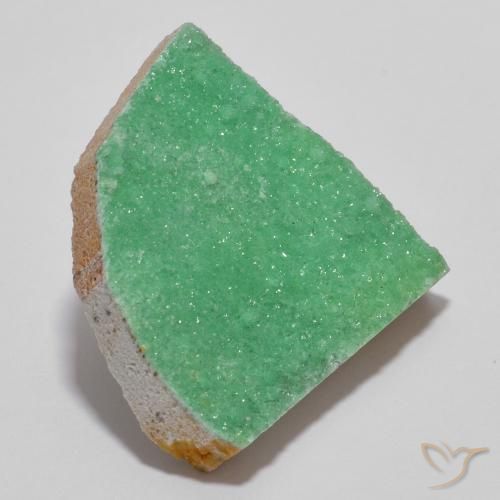Druzy Variscite Verde giallastro naturale da 10.56 ct, Taglio a fantasia, Opaco