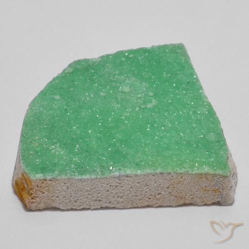 Druzy Variscite Verde giallastro naturale da 10.56 ct, Taglio a fantasia, Opaco