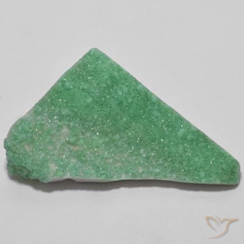 13.75ct Naturale Medium Light Green Druzy Variscite, Taglio a fantasia, Opaco