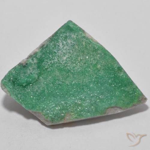 10.29ct Naturale Verde Basilico Chiaro Druzy Variscite, Taglio a fantasia, Opaco