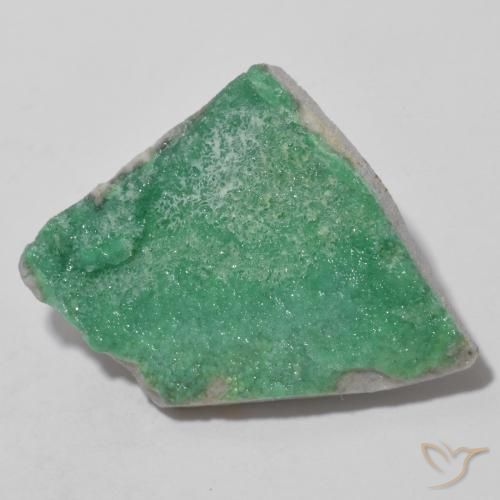 Druzy Variscite Verde Basilico Chiaro naturale da 10.29 ct, Taglio a fantasia, Opaco